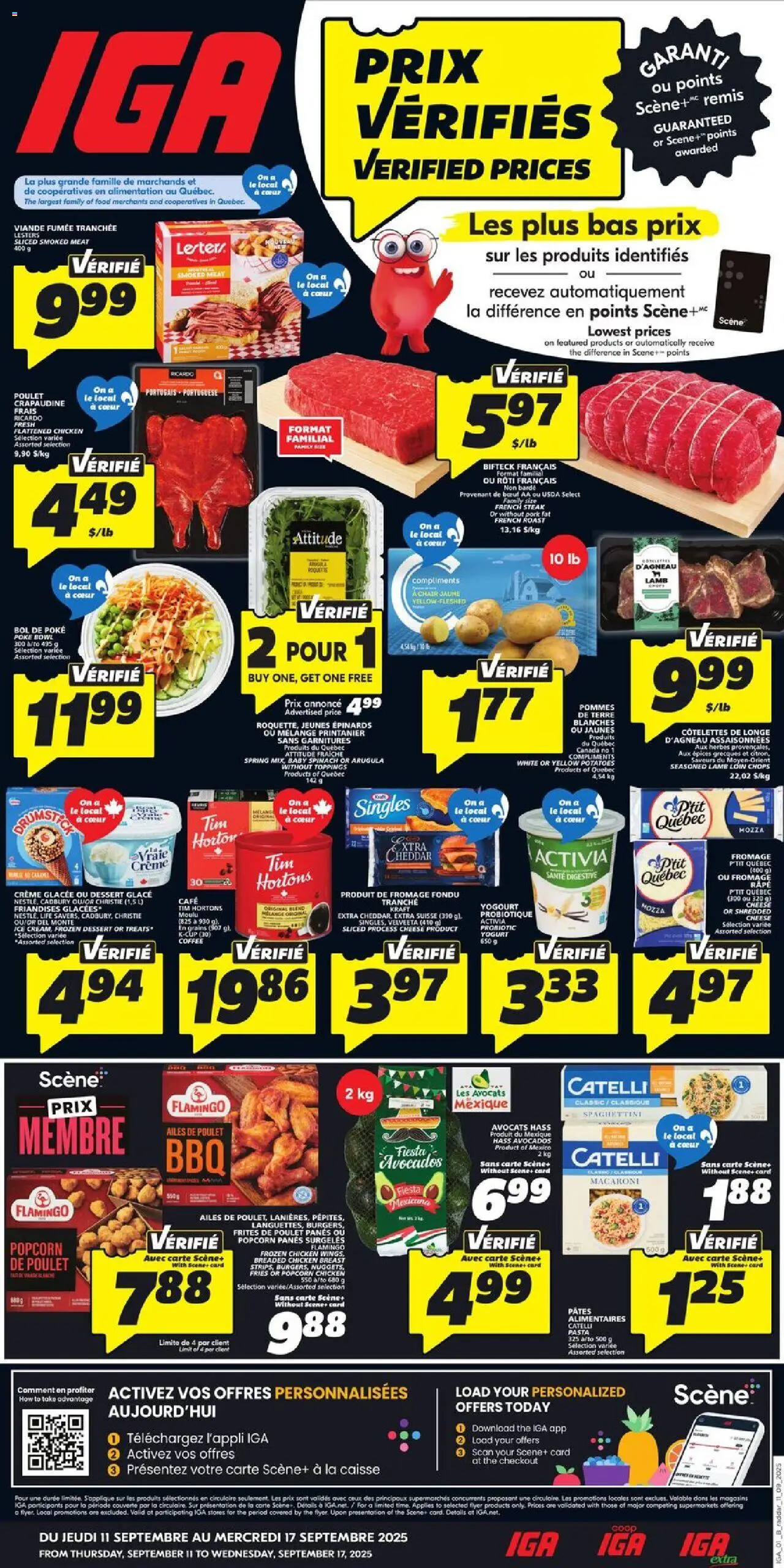 IGA flyer valid from Sep 11, 2025 - page number 1