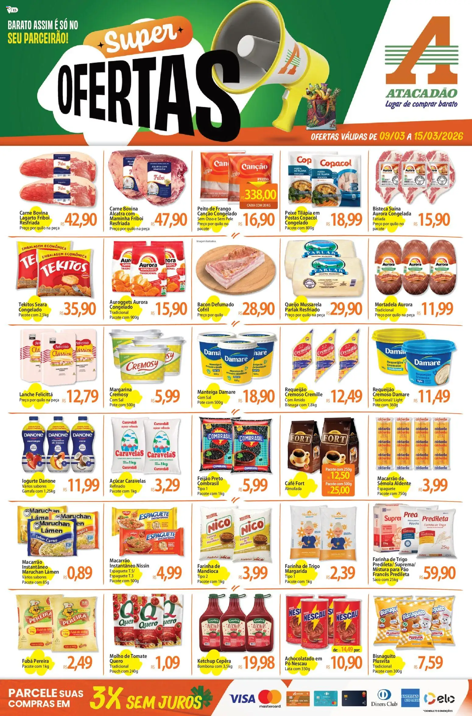 Pré-Visualização do folheto "Atacadão ofertas - ES" da loja Atacadão válido a partir de 09/03/2026