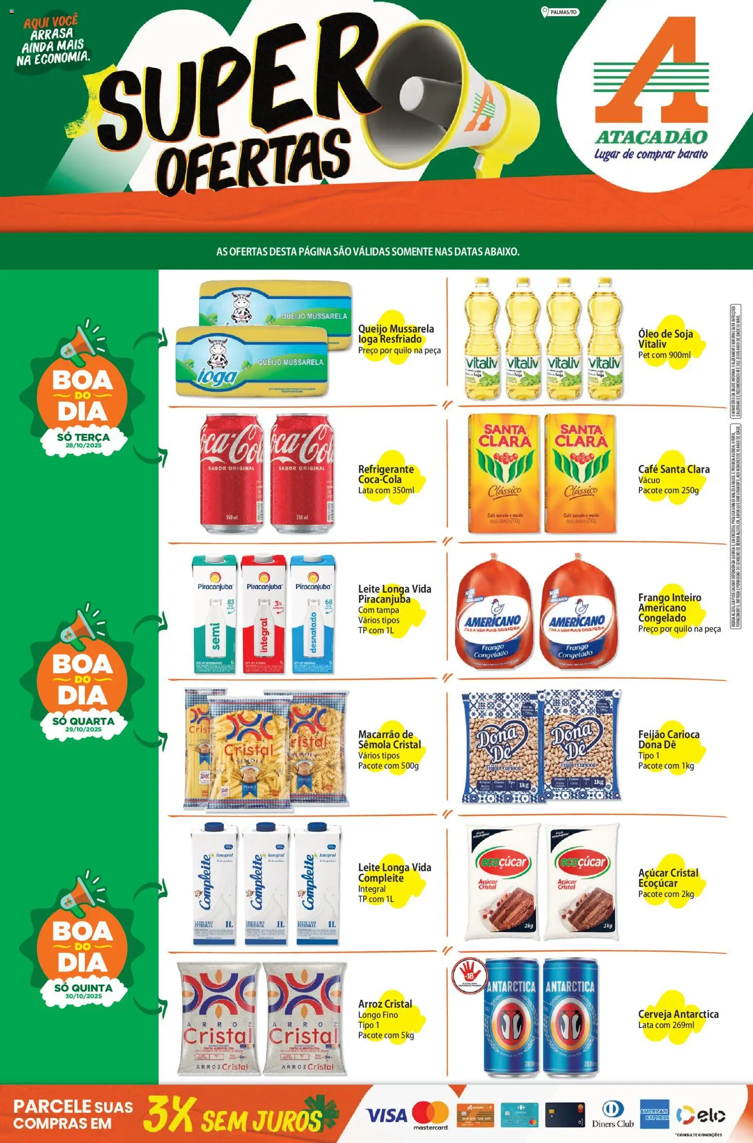 Pré-Visualização do folheto "Ofertas - TO" da loja Atacadão válido a partir de 28/10/2025