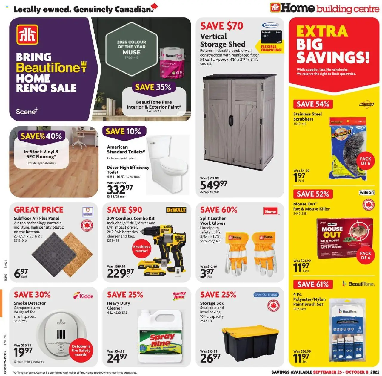 Home Hardware flyer valid from Sep 25, 2025 - page number 1