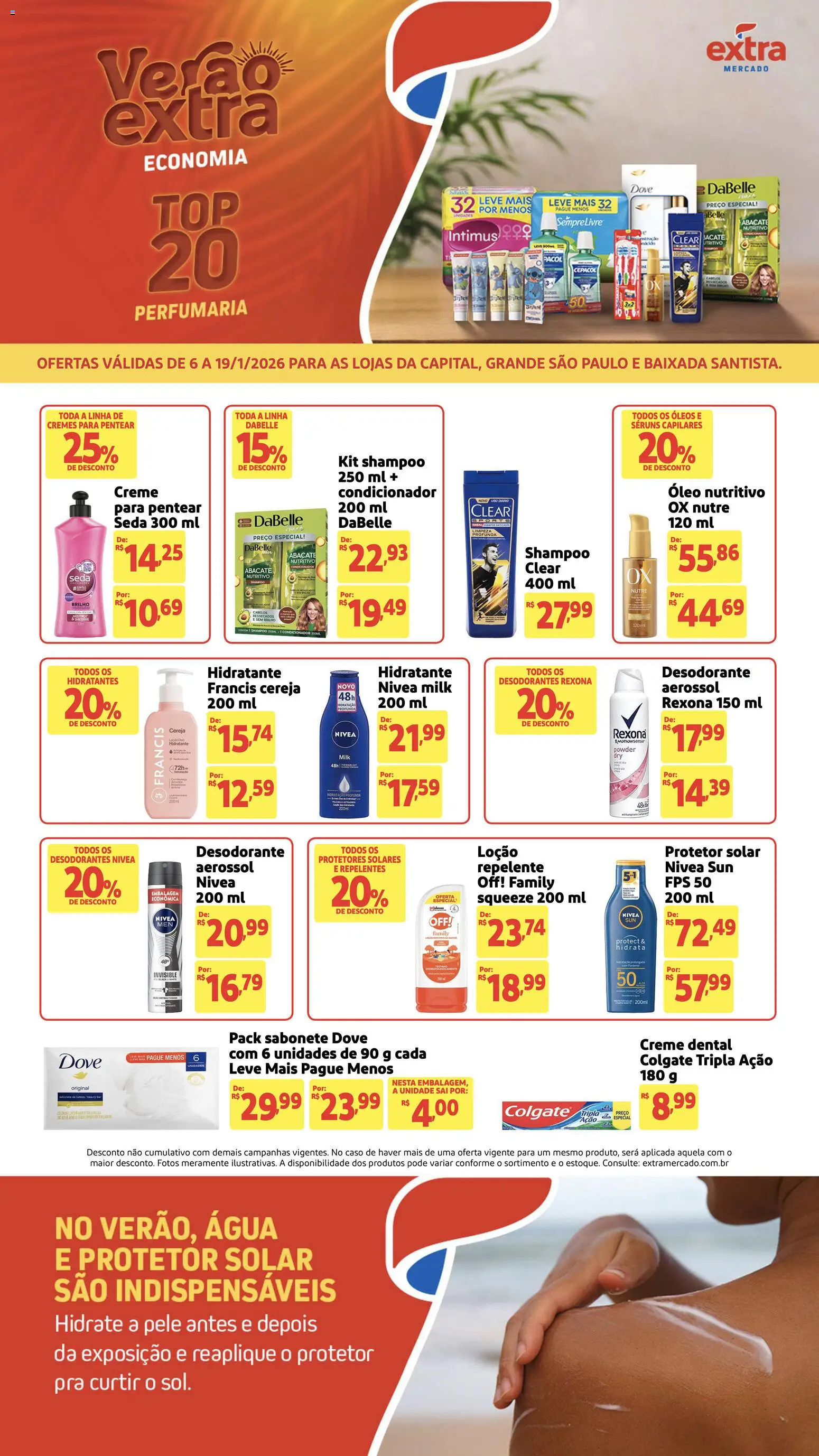 Pré-Visualização do folheto "Ofertas de Mercado Perfumaria" da loja Extra válido a partir de 06/01/2026
