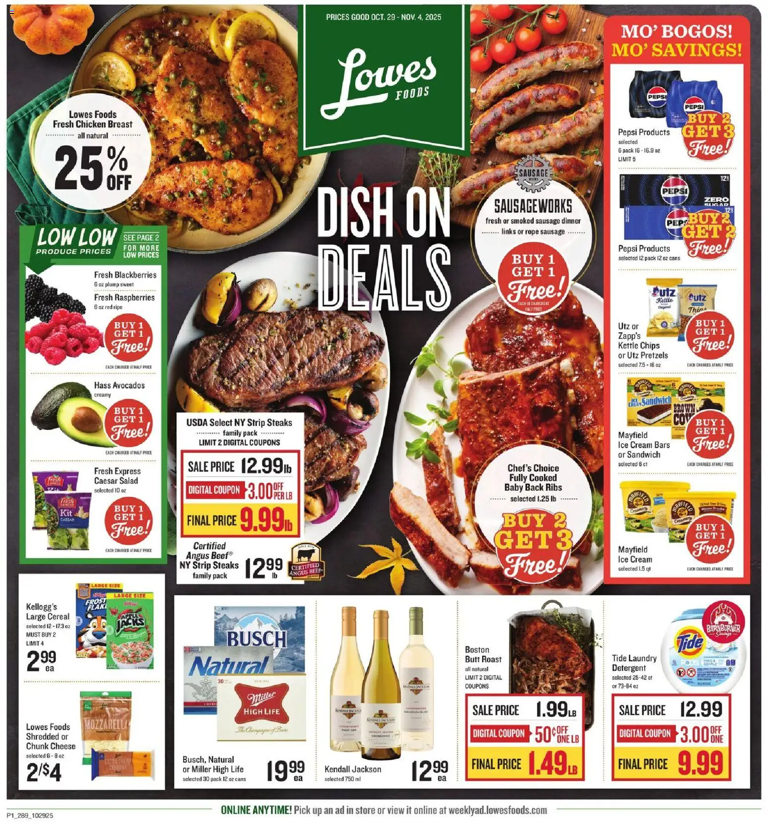 Ad Preview of Lowes Foods Weekly Ad - GA from 10/29/2025