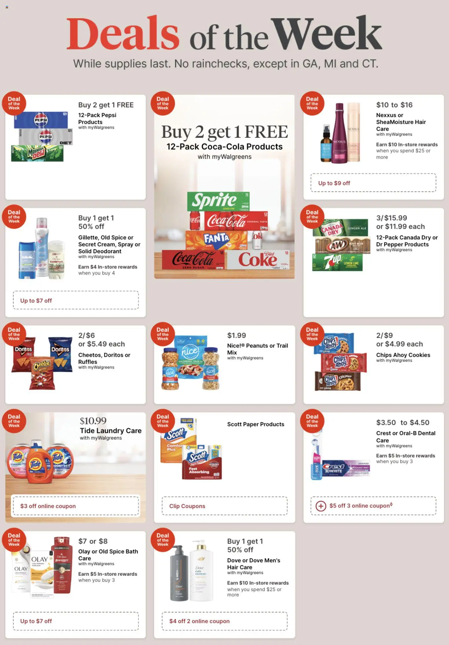 Ad Preview of Walgreens Walgreens Weekly Ad from 03/15/2026 - Cookies, Lemon, Deodorant, Sugar, Peanuts, Lime, Bath, Fanta