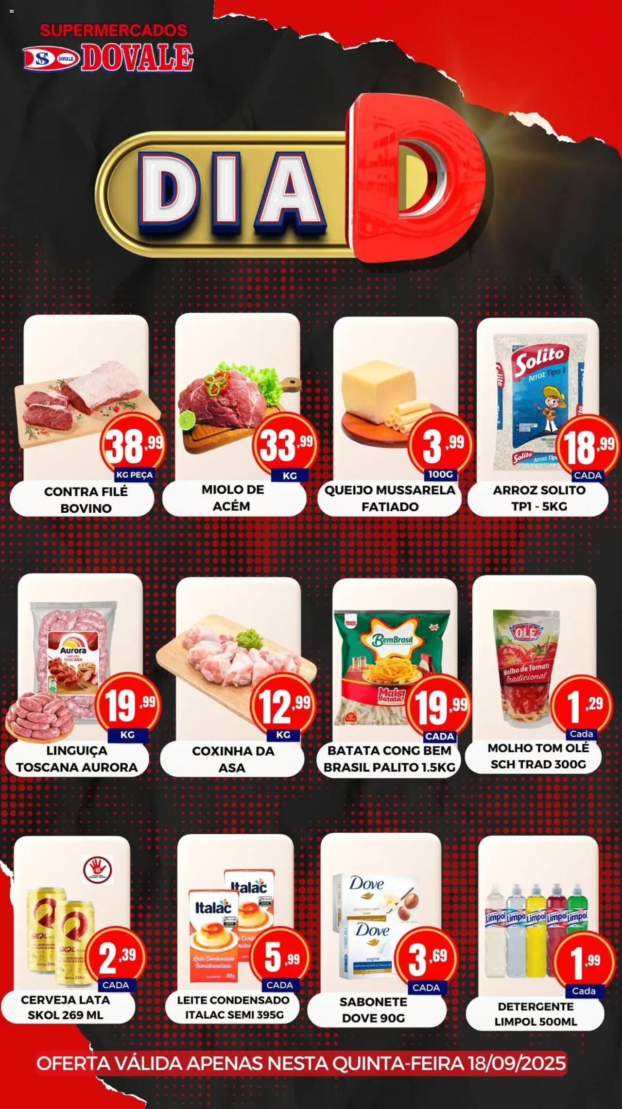 Dovale folheto "Ofertas do Dia" válido a partir de 18/09/2025 - número de página 1