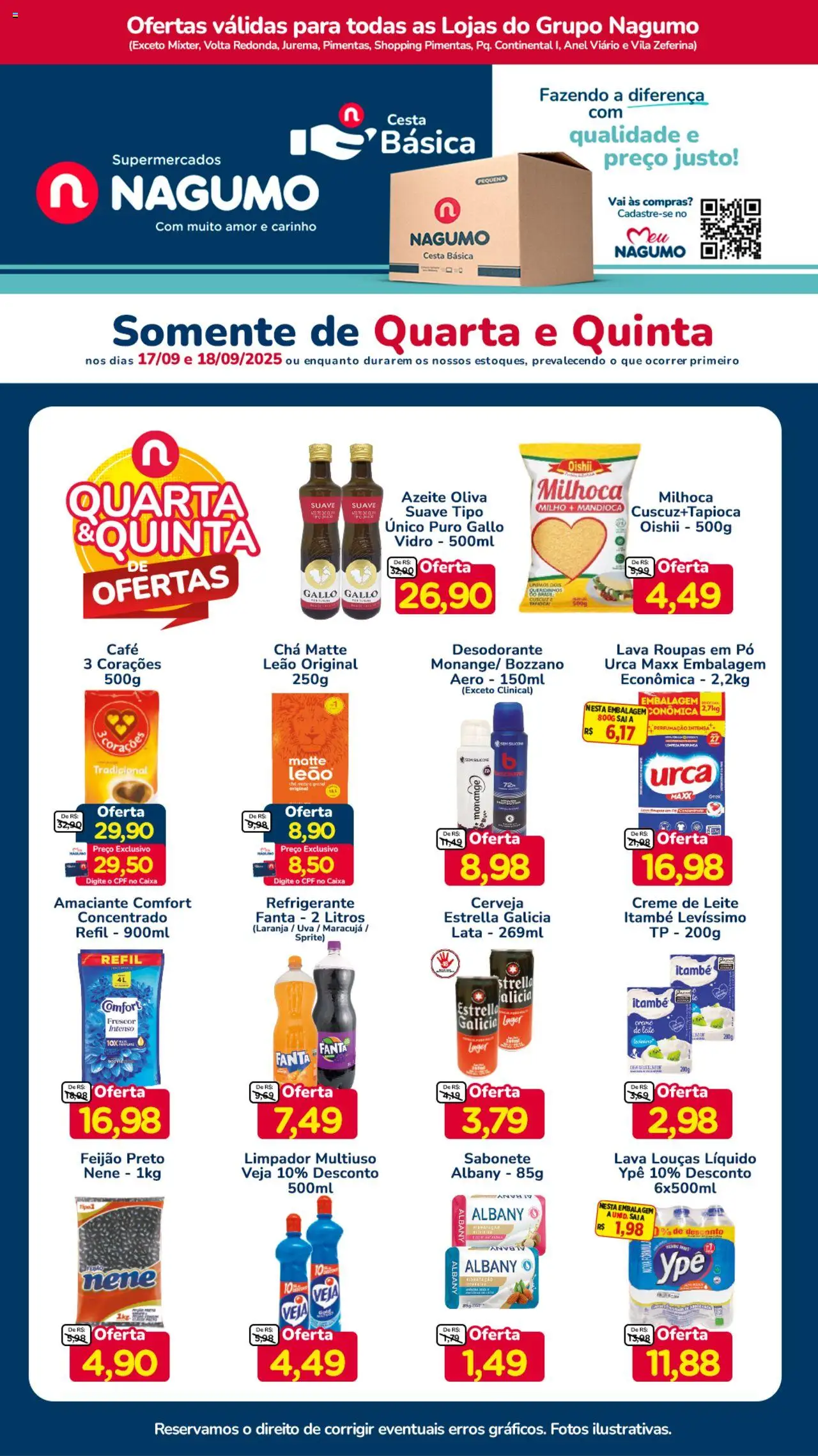 Nagumo folheto "Ofertas Quarta e Quinta" válido a partir de 17/09/2025 - número de página 1