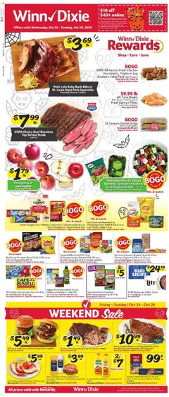 Ad Preview of Winn Dixie Weekly Circular - LA from 10/22/2025