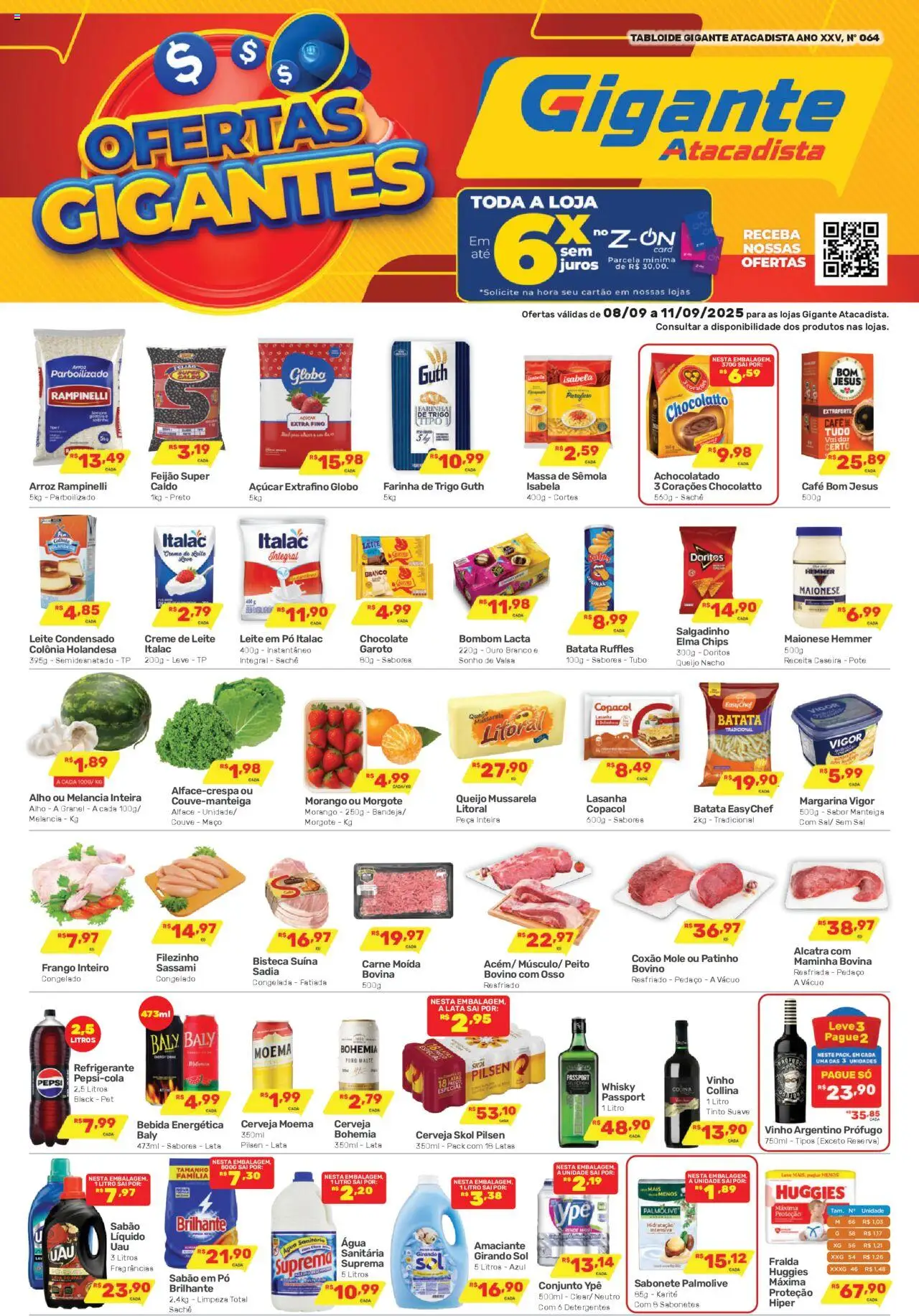 Gigante Atacadista folheto "Ofertas da semana" válido a partir de 08/09/2025 - número de página 1 - Sonho, Queijo, Maionese, Alface, Farinha de trigo, Carne moída, Girando sol, Bebida energética