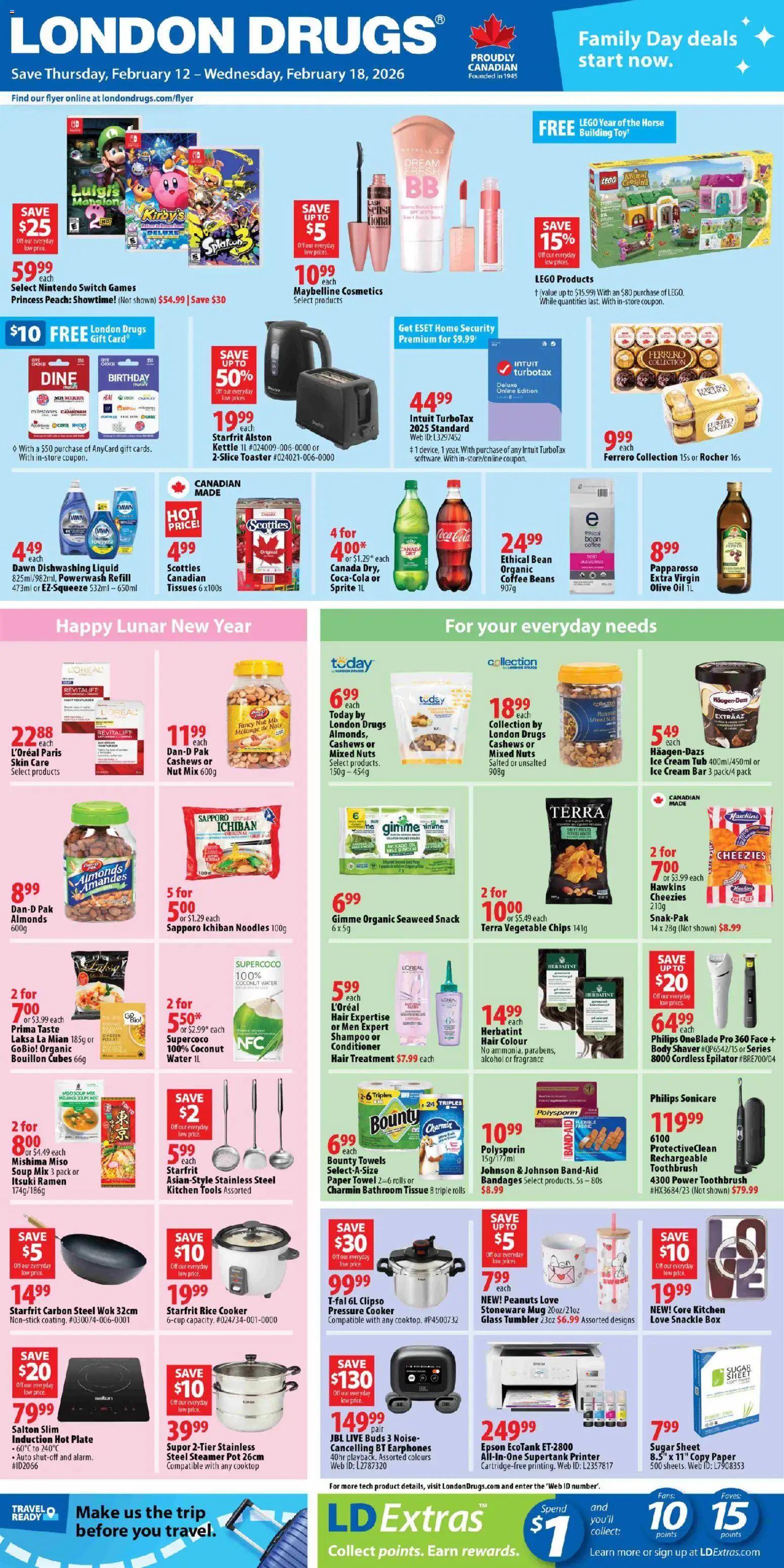 Preview of leaflet Weekly flyer / circulaire from shop London Drugs is valid from Feb 12, 2026