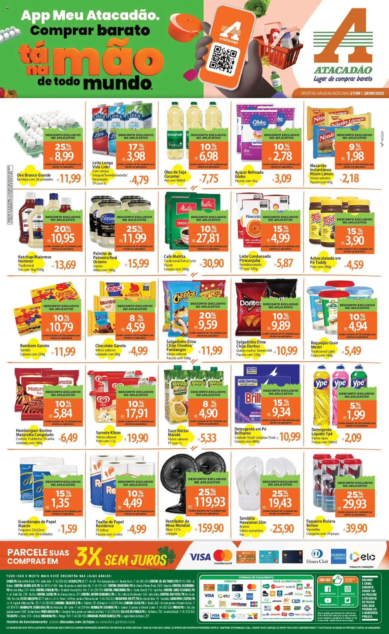 Atacadão folheto "Ofertas - PR" válido a partir de 27/09/2025 - número de página 1