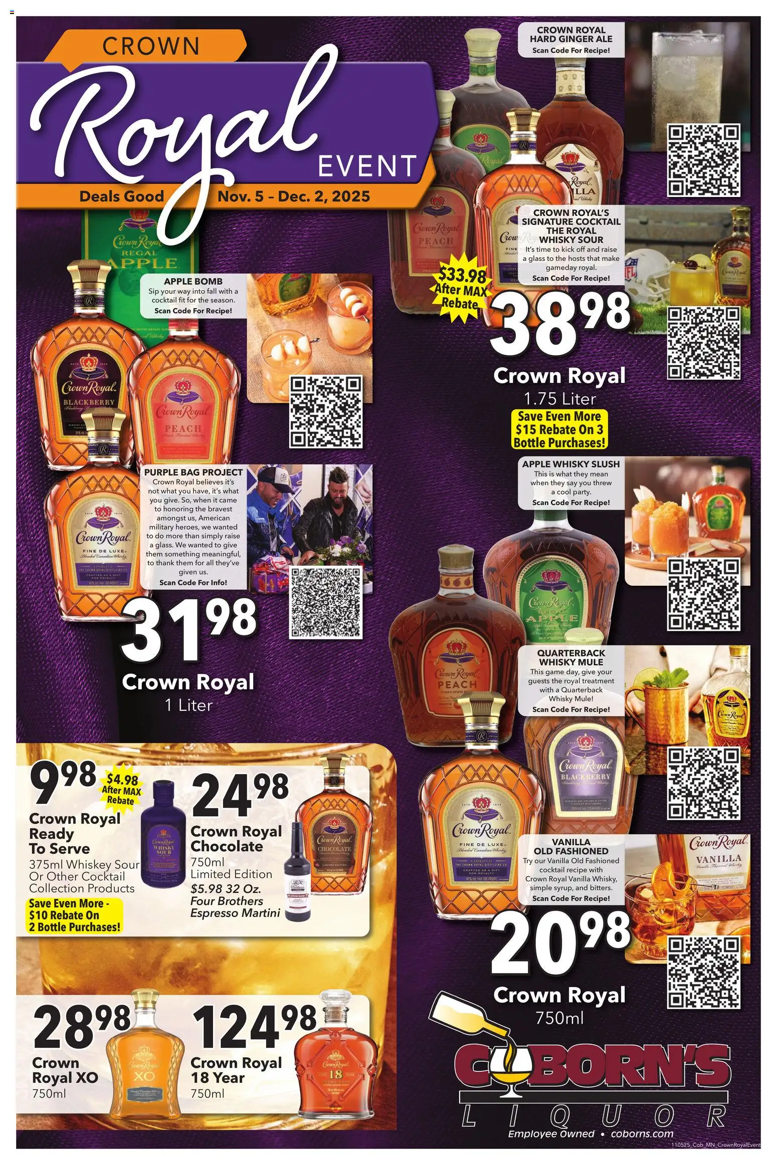Ad Preview of Coborn's Crown Royal Month from 11/05/2025