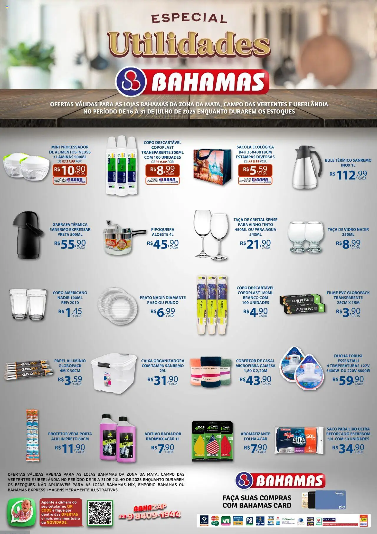 Bahamas Supermercados folheto "Ofertas Especial Utilidades" válido a partir de 16/07/2025 - número de página 1