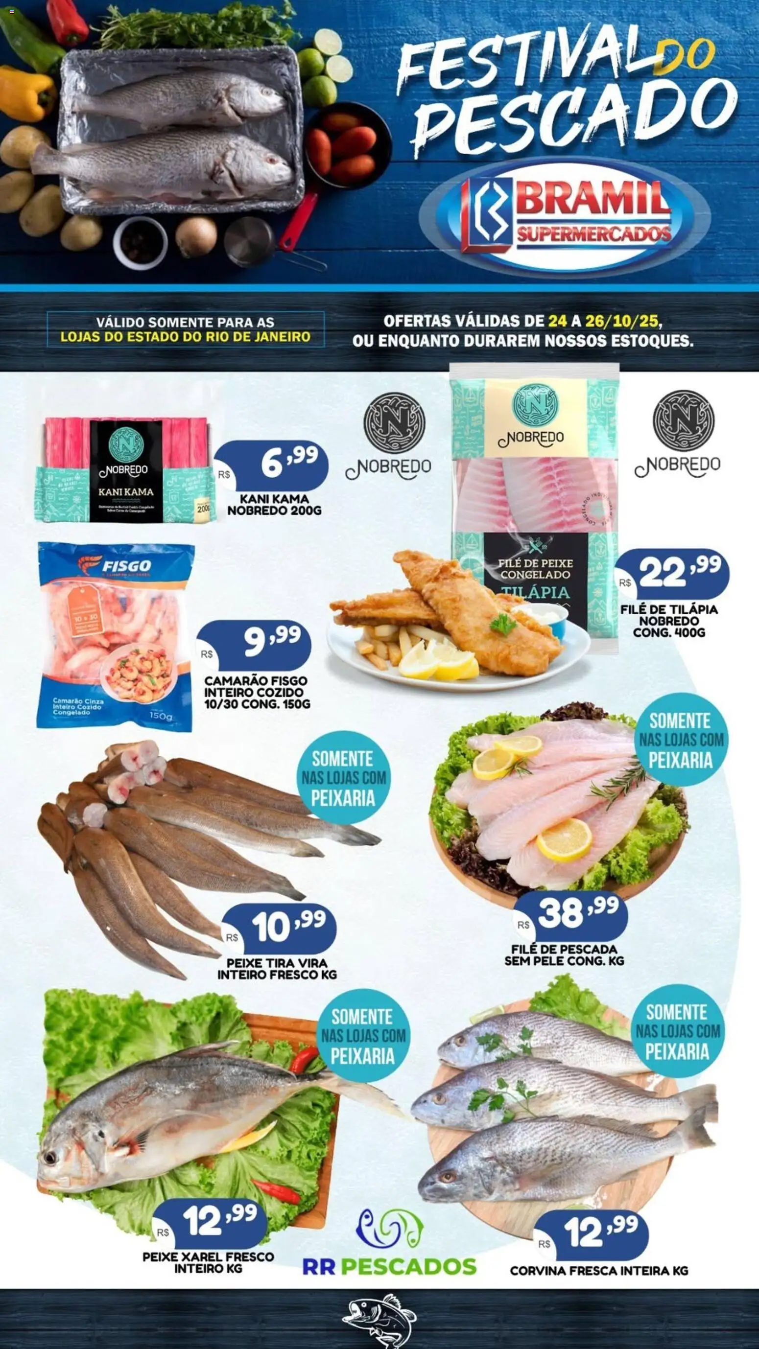 Bramil Supermercados folheto "Ofertas Festival do Pescado" válido a partir de 24/10/2025 - número de página 1