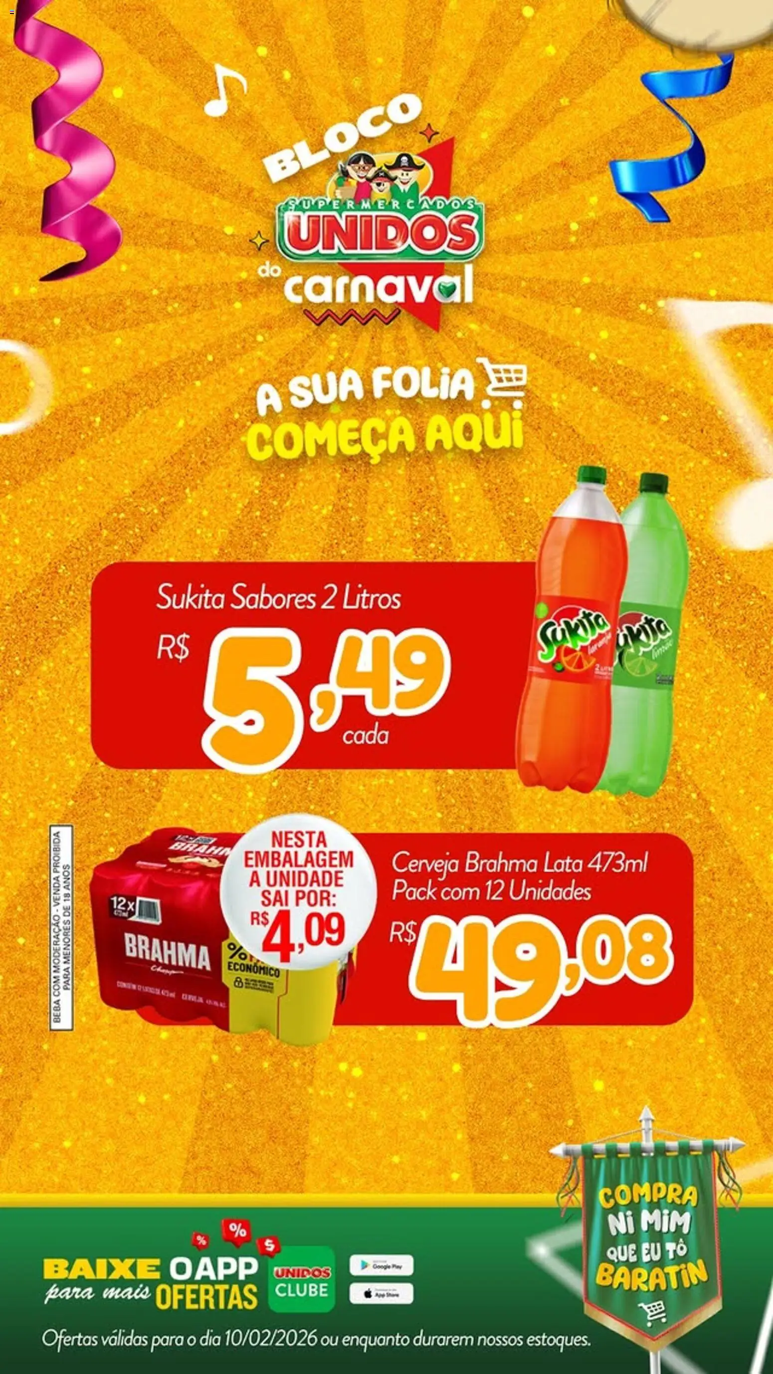 Pré-Visualização do folheto "Ofertas da semana" da loja Supermercados Unidos válido a partir de 10/02/2026