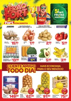 Pré-Visualização do folheto "Ofertas Frutas, Verduras" da loja Fort Atacadista válido a partir de 29/01/2026