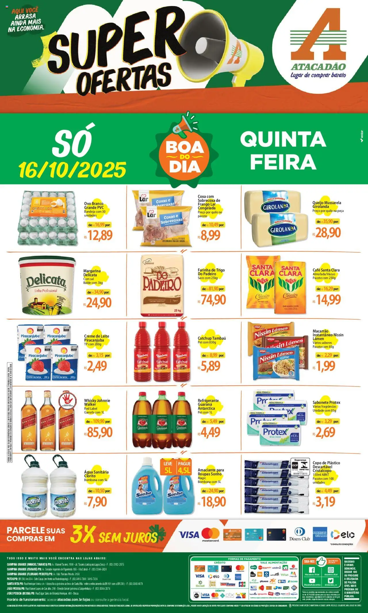 Atacadão folheto "Ofertas - PB" válido a partir de 16/10/2025 - número de página 1