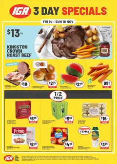 Preview of catalogue Weekend Specials WA from shop IGA valid 14/11/2025