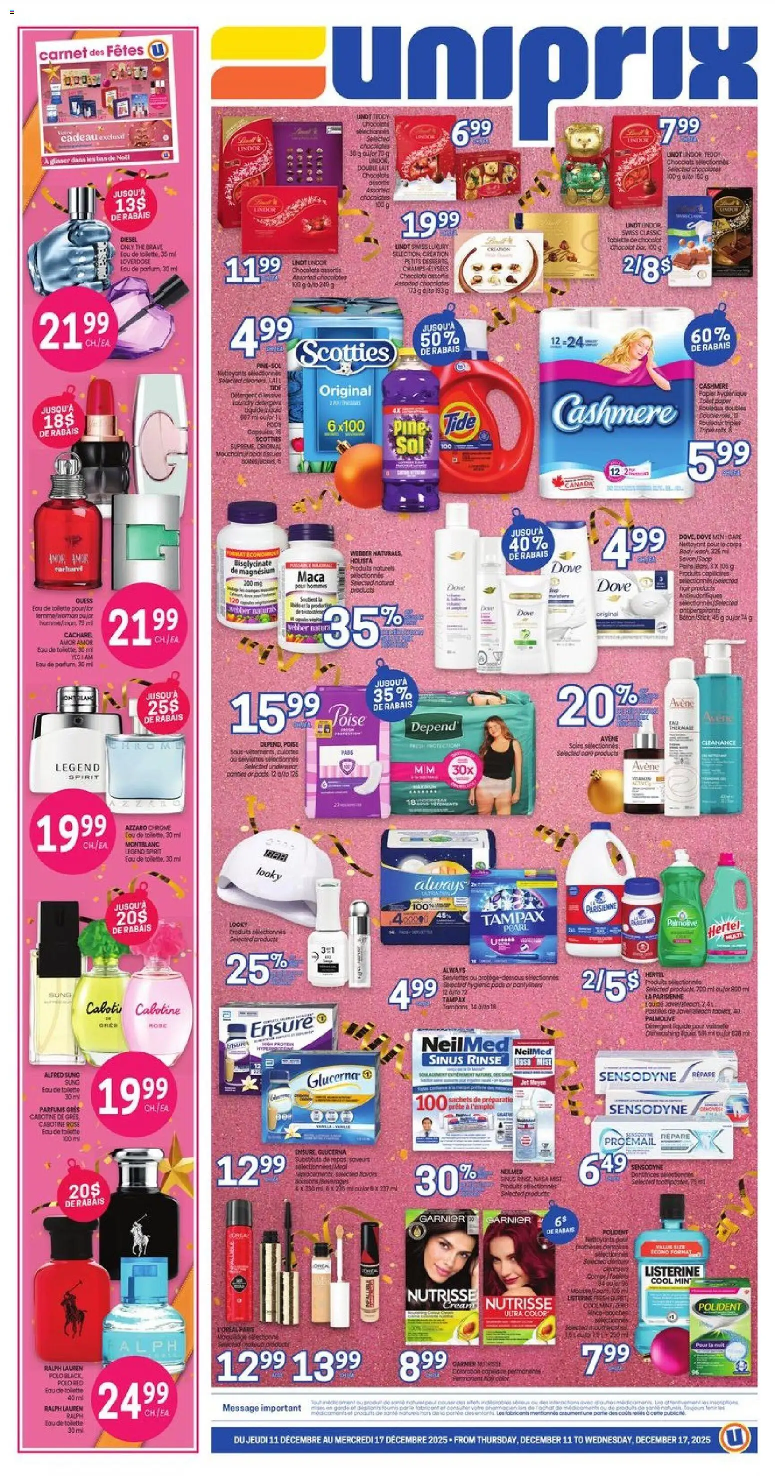 Preview of leaflet Weekly flyer / circulaire from shop Uniprix is valid from Dec 11, 2025