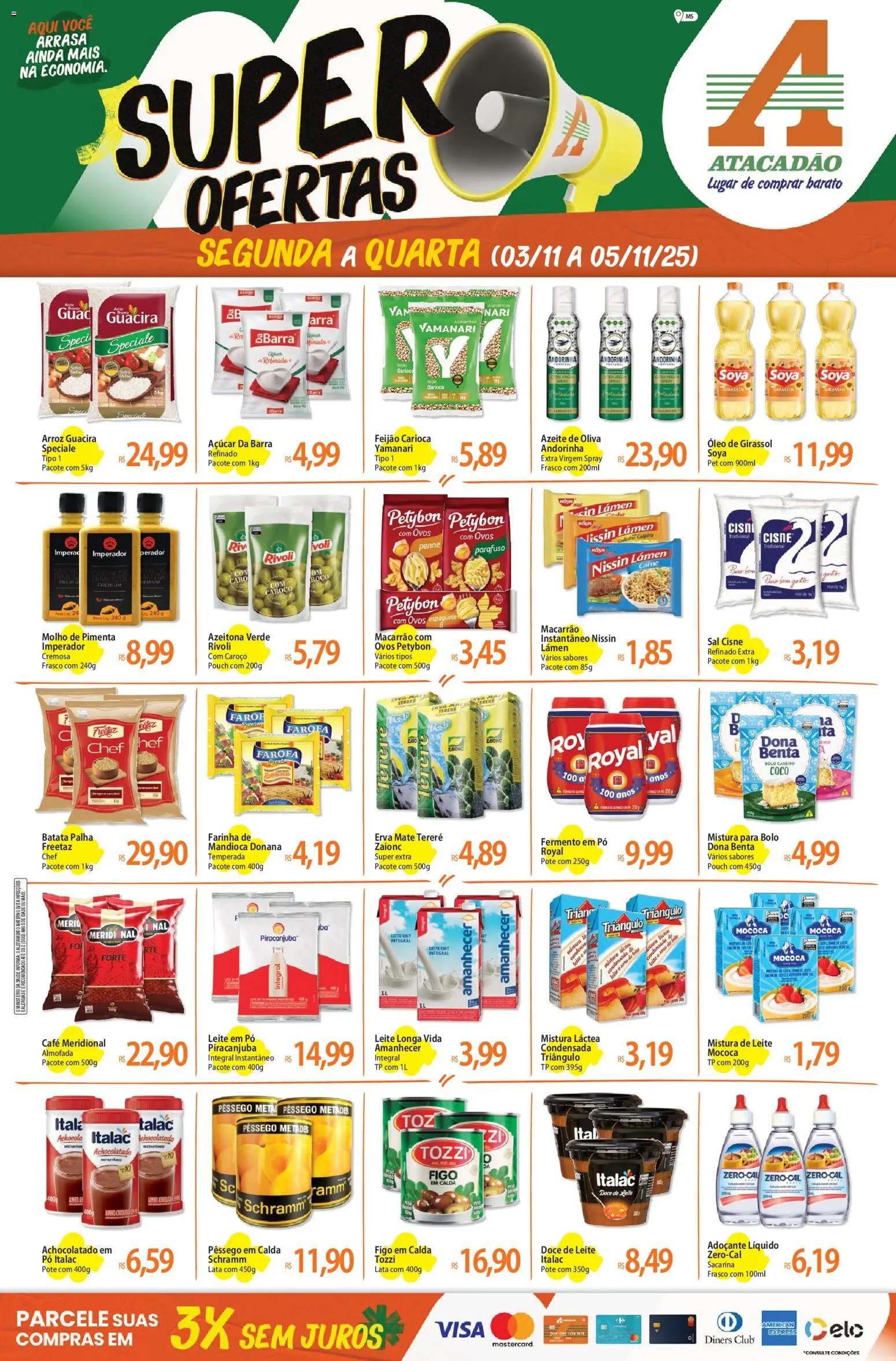 Pré-Visualização do folheto "Ofertas - MS" da loja Atacadão válido a partir de 03/11/2025
