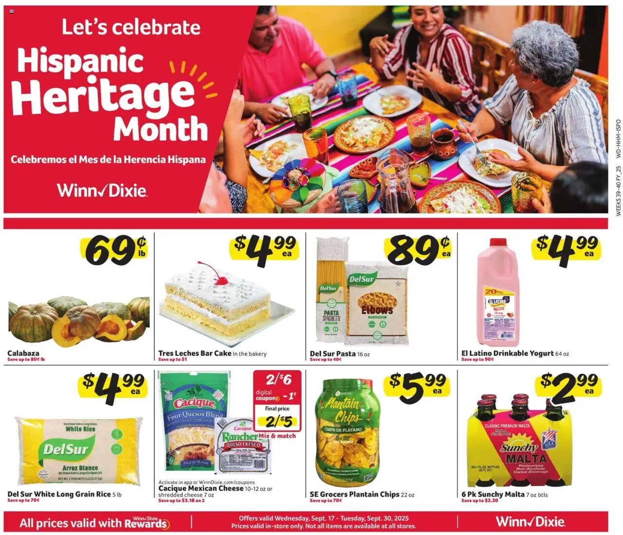Winn Dixie In-Store Flyer from 09/17/2025 - Flyer - Page number 1