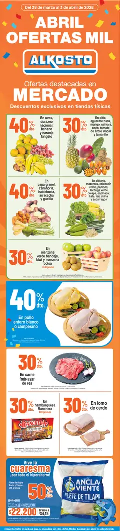  Vista previa del prospecto Alkosto catálogo mercado del almacen Alkosto válida del 28/03/2026 al 03/04/2026