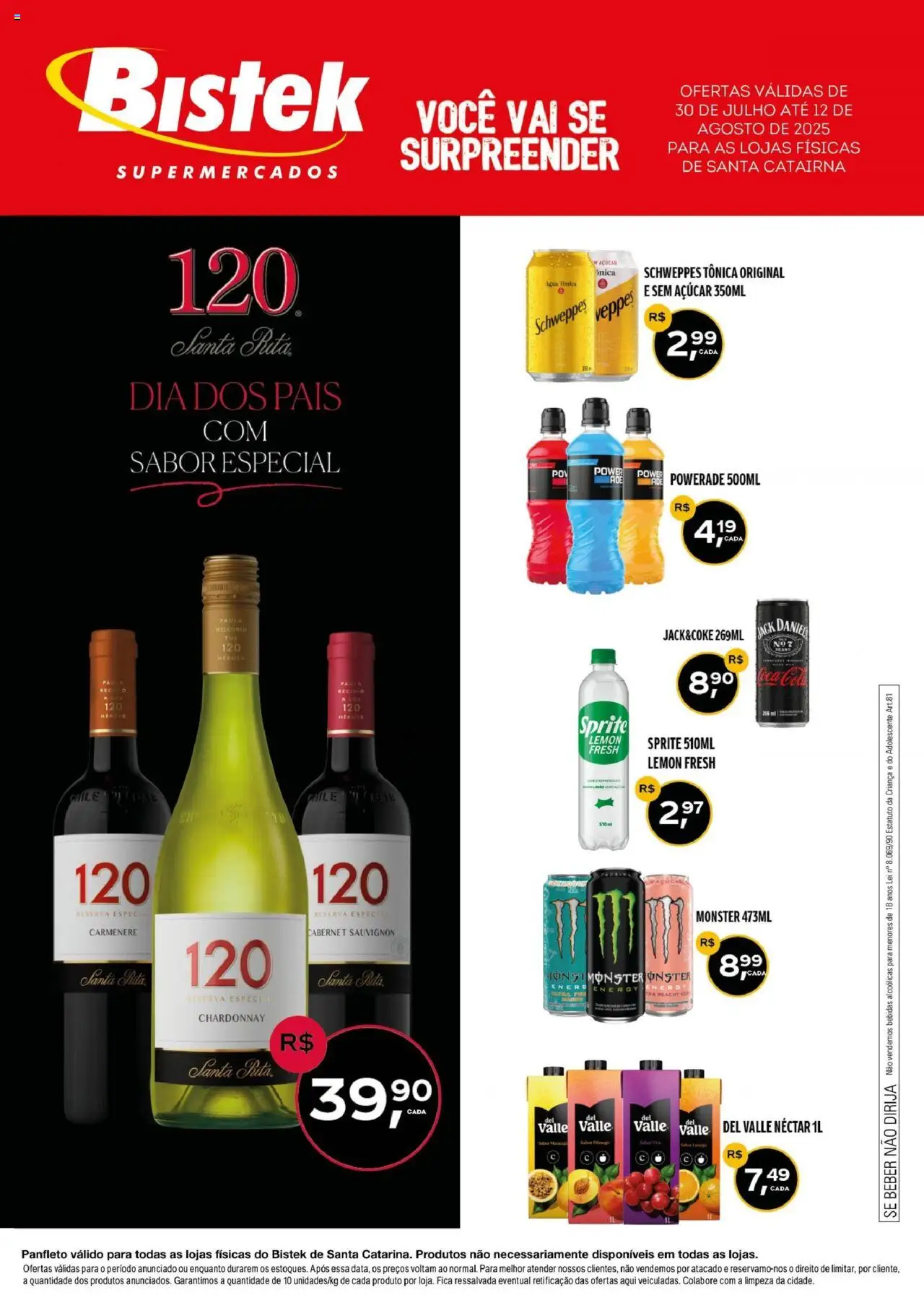Bistek Supermercados folheto "Ofertas Femsa" válido a partir de 30/07/2025 - número de página 1