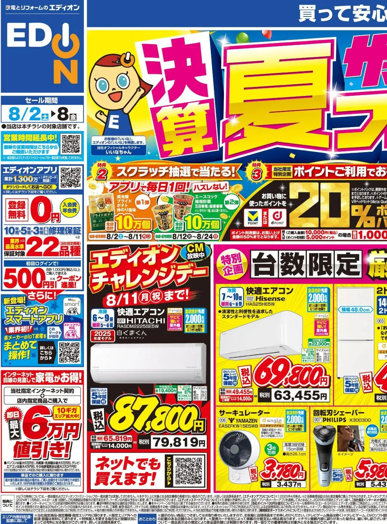 100満ボルトショッエディオンの決算サマーバーゲン夏フェス！プは 2025/08/02から有効 - ページ番号 1