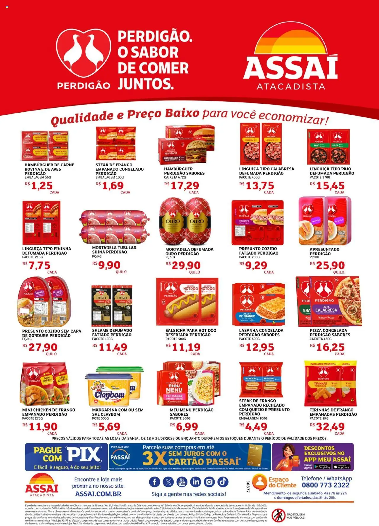 Assaí Atacadista folheto "Encarte - BA" válido a partir de 18/08/2025 - número de página 1