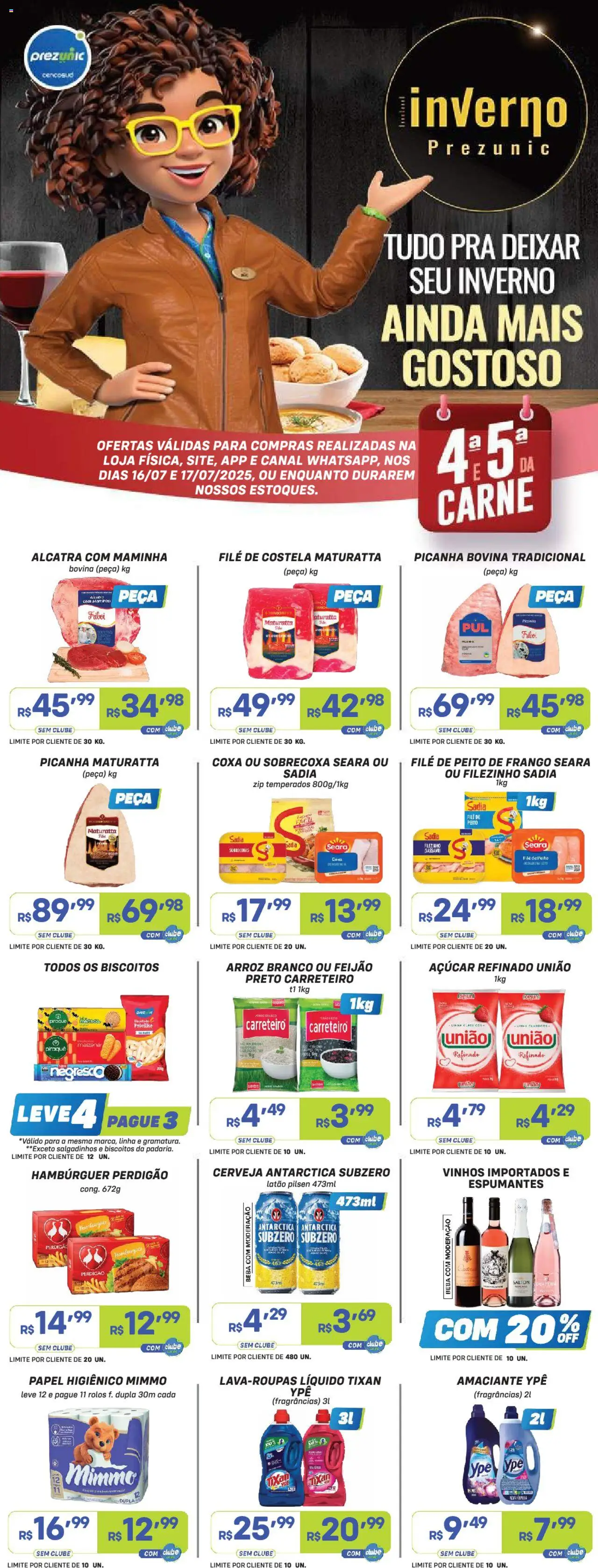 Prezunic folheto "Encarte" válido a partir de 16/07/2025 - número de página 1