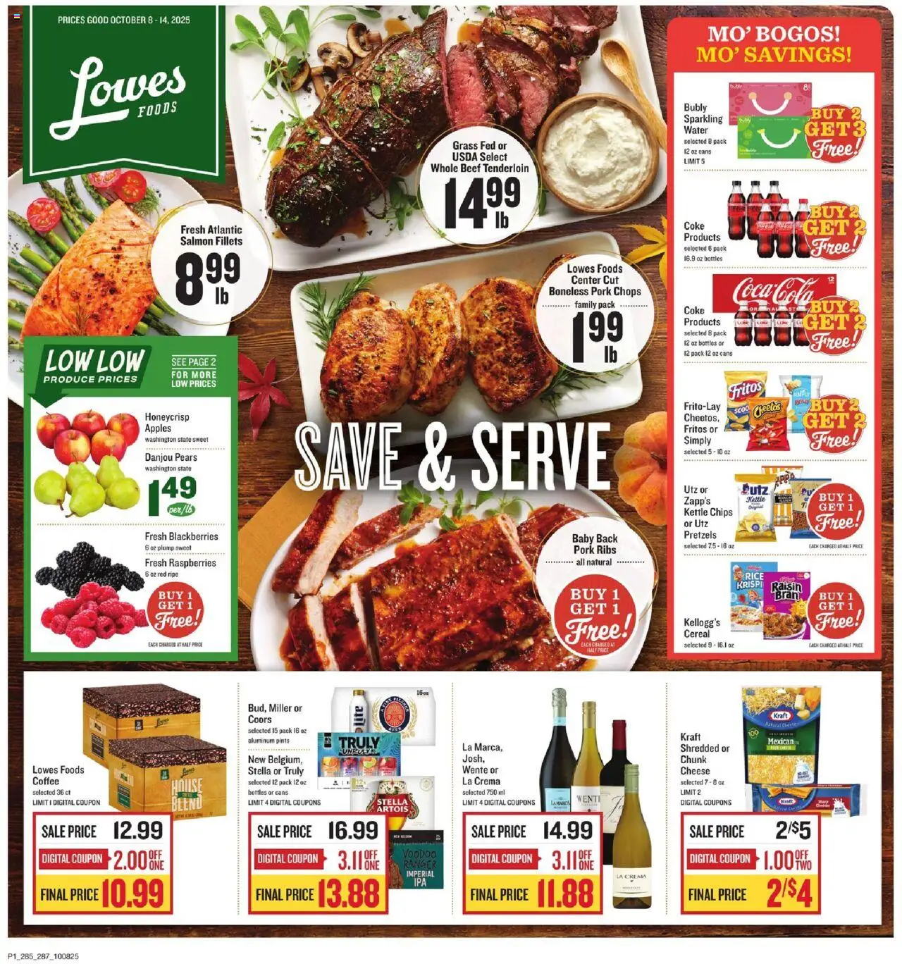 Lowes Foods Weekly Ad from 10/08/2025 - Flyer - Page number 1