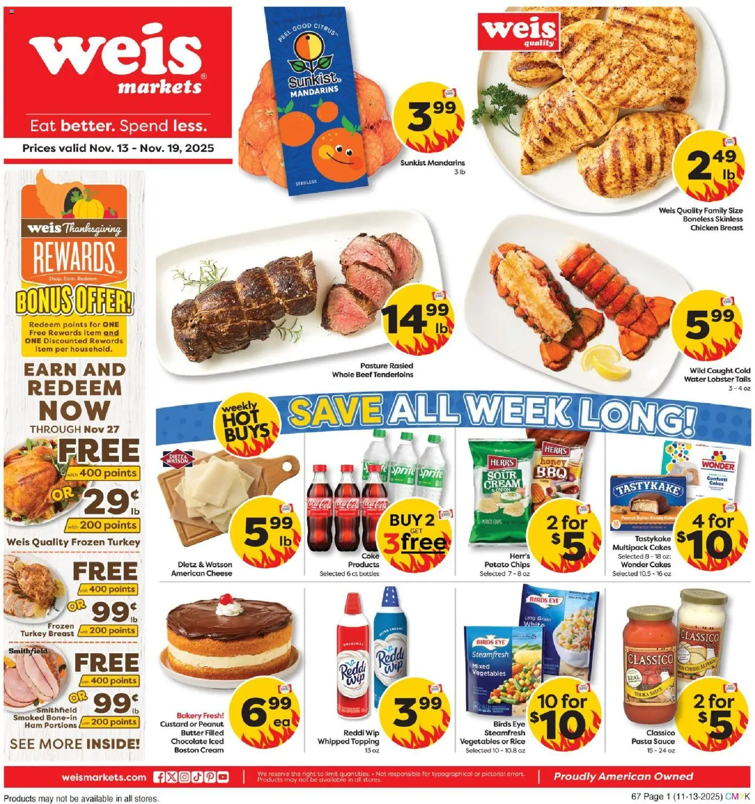 Ad Preview of Weis Weekly Circular - MD from 11/13/2025