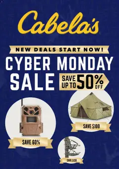Ad Preview of Cabela's Cyber Monday from 12/01/2025