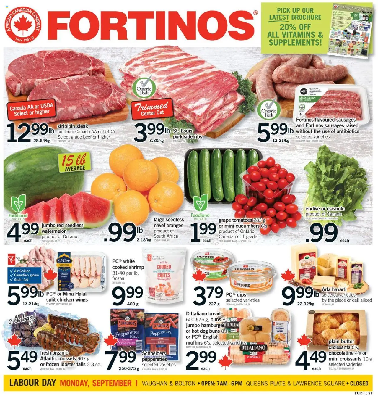 Fortinos flyer valid from Aug 28, 2025 - page number 1