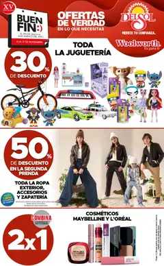 Vista previa las ofertas de la tienda Del Sol y Woolworth - Buen Fin desde el 13/11/2025 