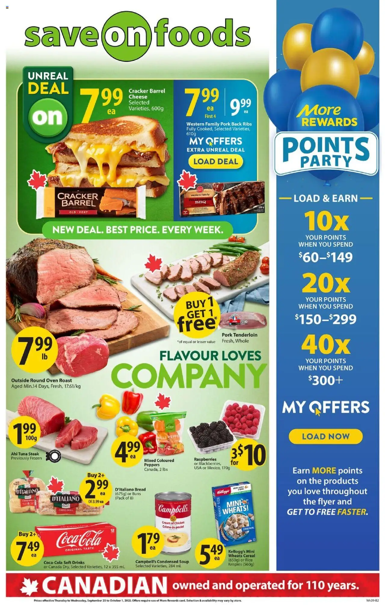 Save on foods flyer valid from Sep 25, 2025 - page number 1