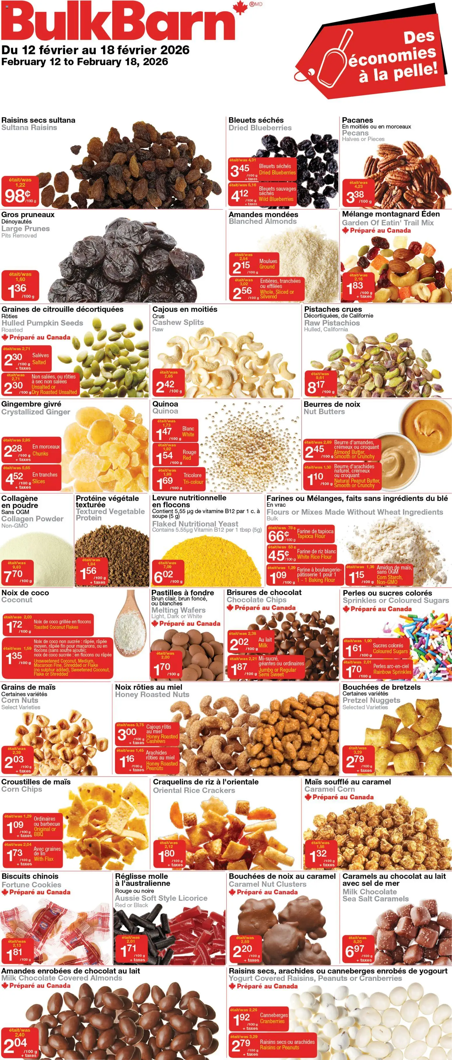Preview of leaflet Weekly flyer / circulaire from shop Bulk Barn is valid from Feb 12, 2026