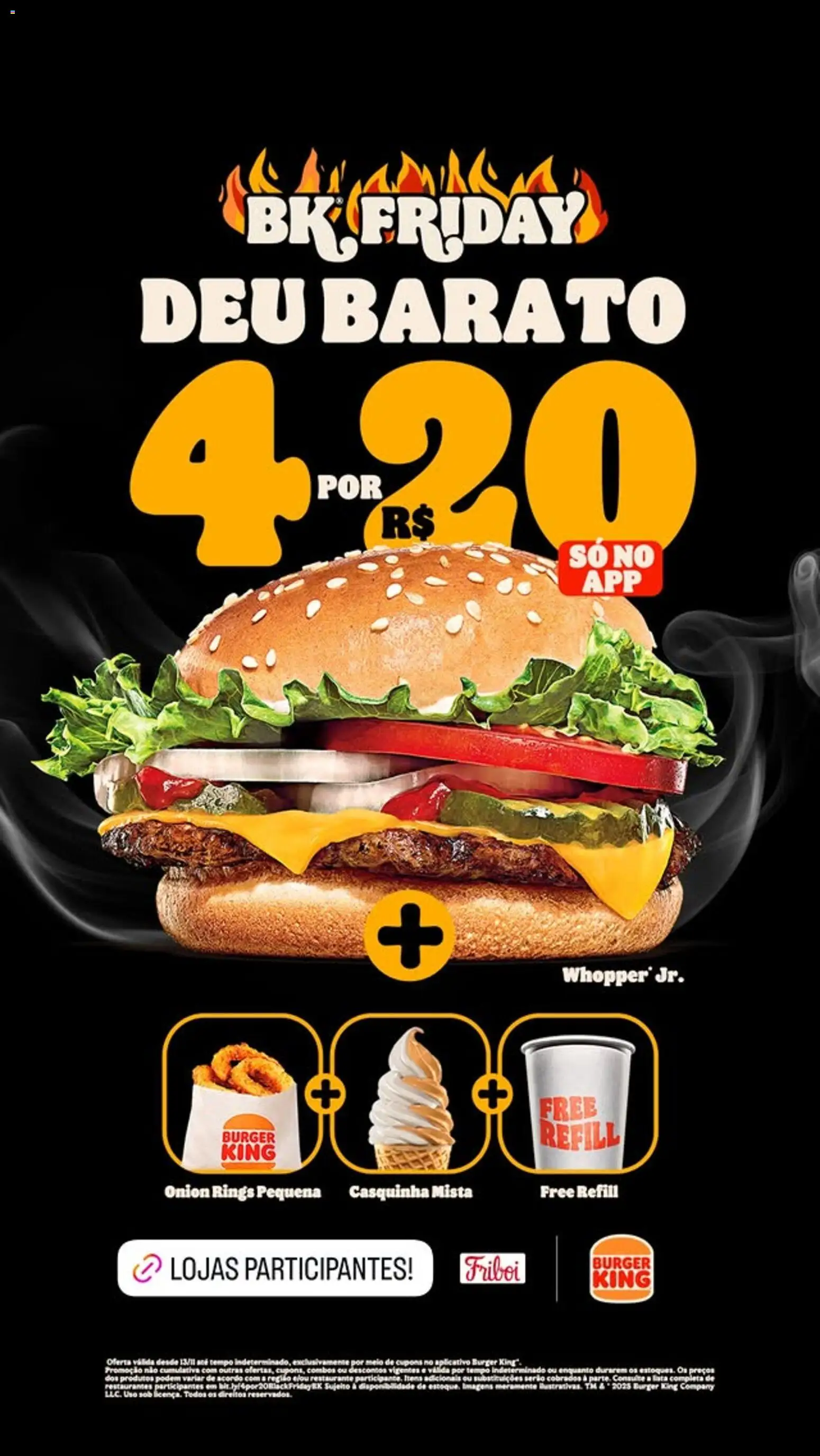 Pré-Visualização do folheto "Black Friday" da loja Burger King válido a partir de 14/11/2025