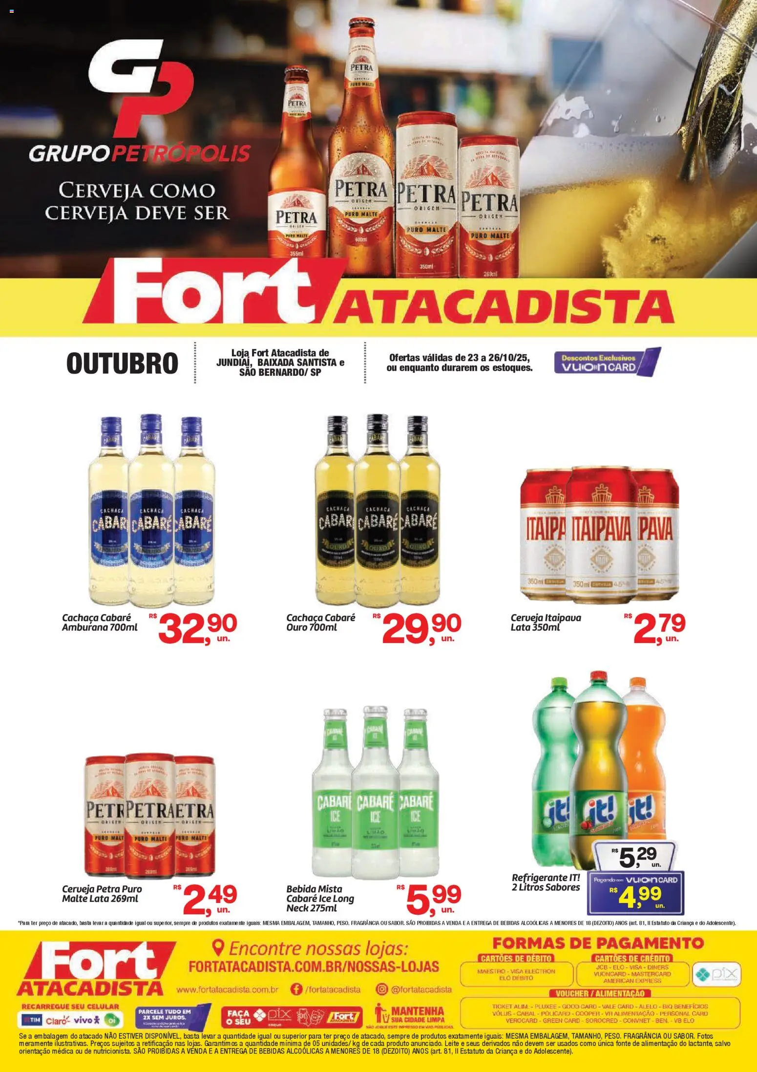 Fort Atacadista folheto "Ofertas Grupo Petrópolis" válido a partir de 23/10/2025 - número de página 1