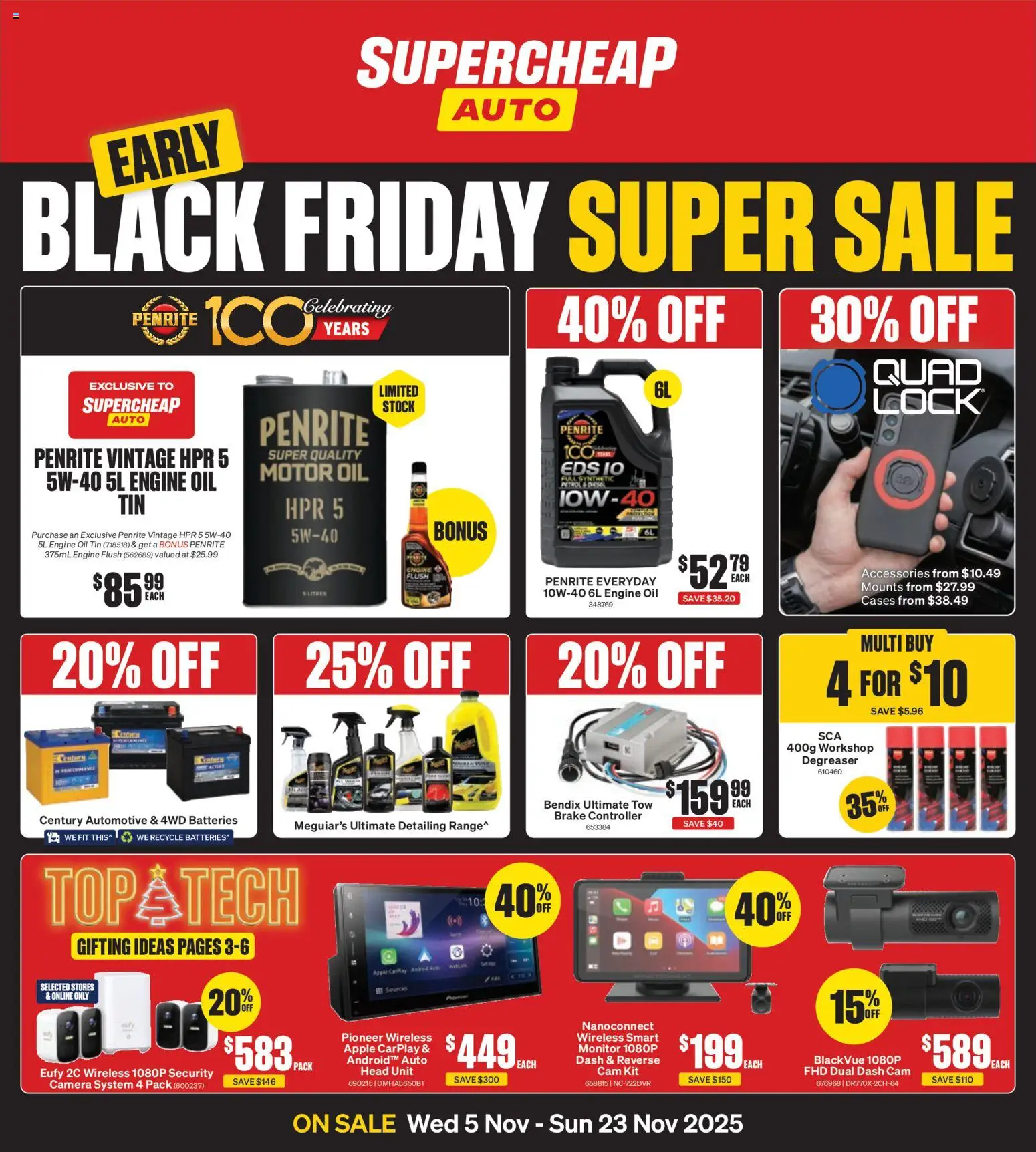 Preview of catalogue Catalogue from shop Supercheap Auto valid 05/11/2025