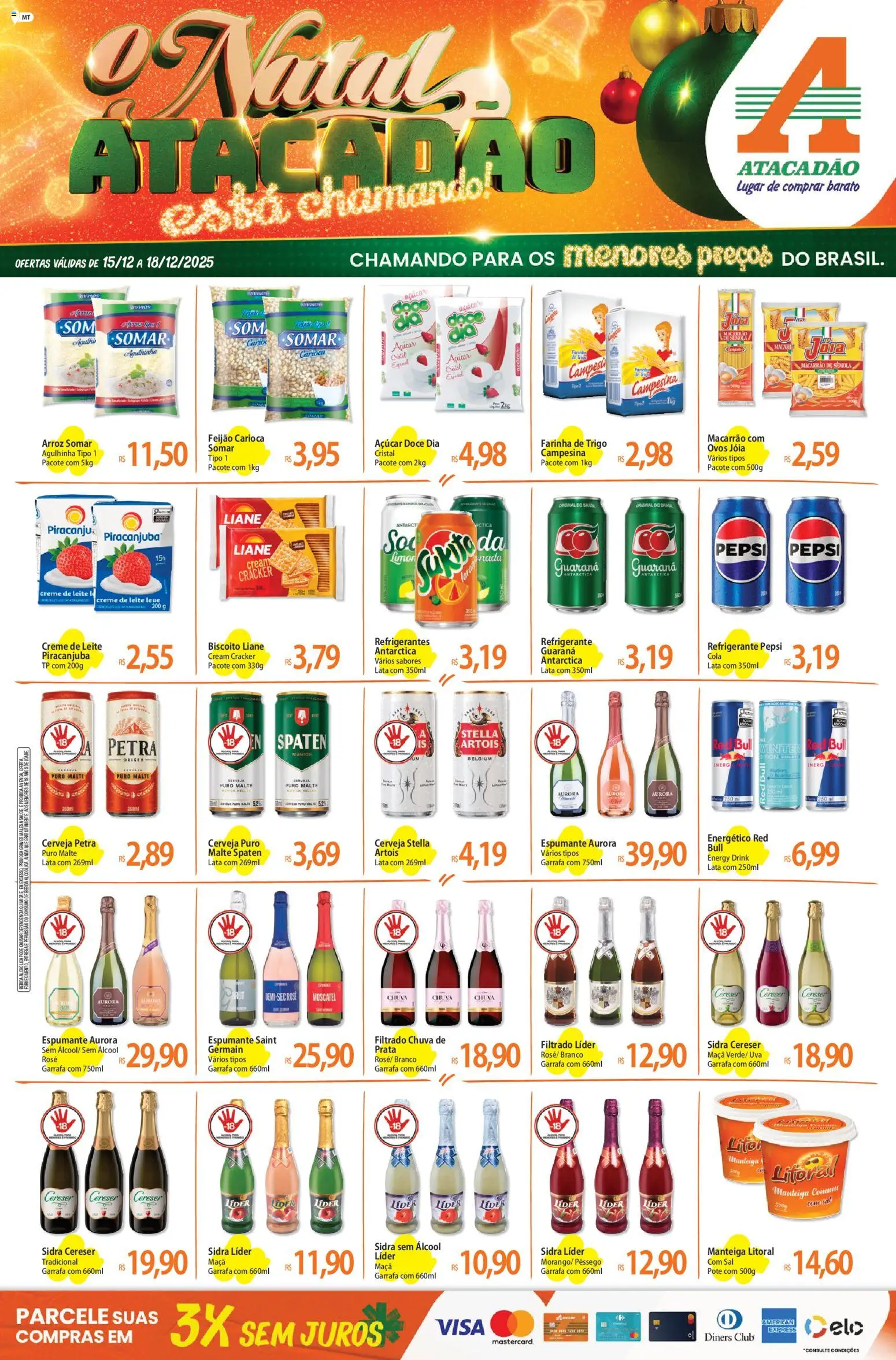 Pré-Visualização do folheto "Ofertas - MT" da loja Atacadão válido a partir de 15/12/2025