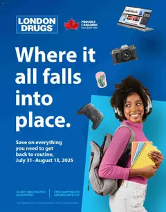 Preview of leaflet Back to Shool Super Flyer from shop London Drugs is valid from Jul 31, 2025