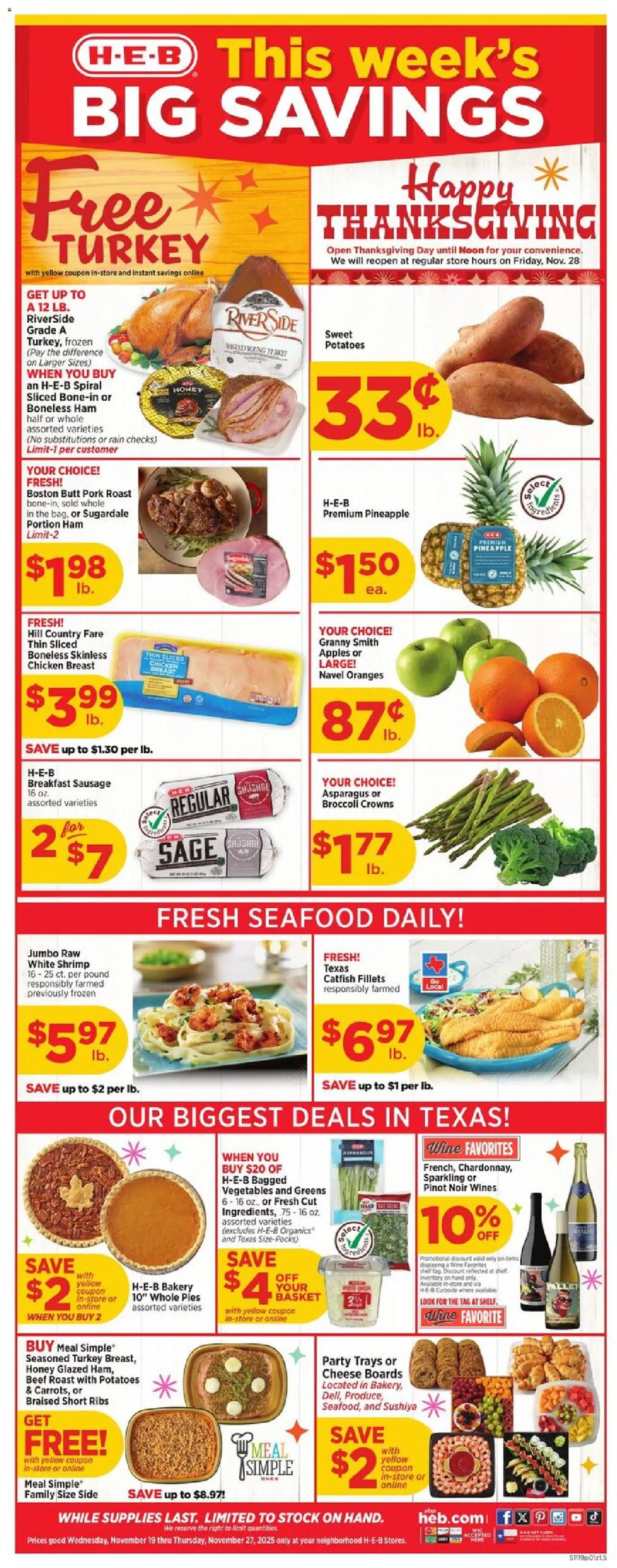 Ad Preview of H-E-B Weekly Ad from 11/19/2025