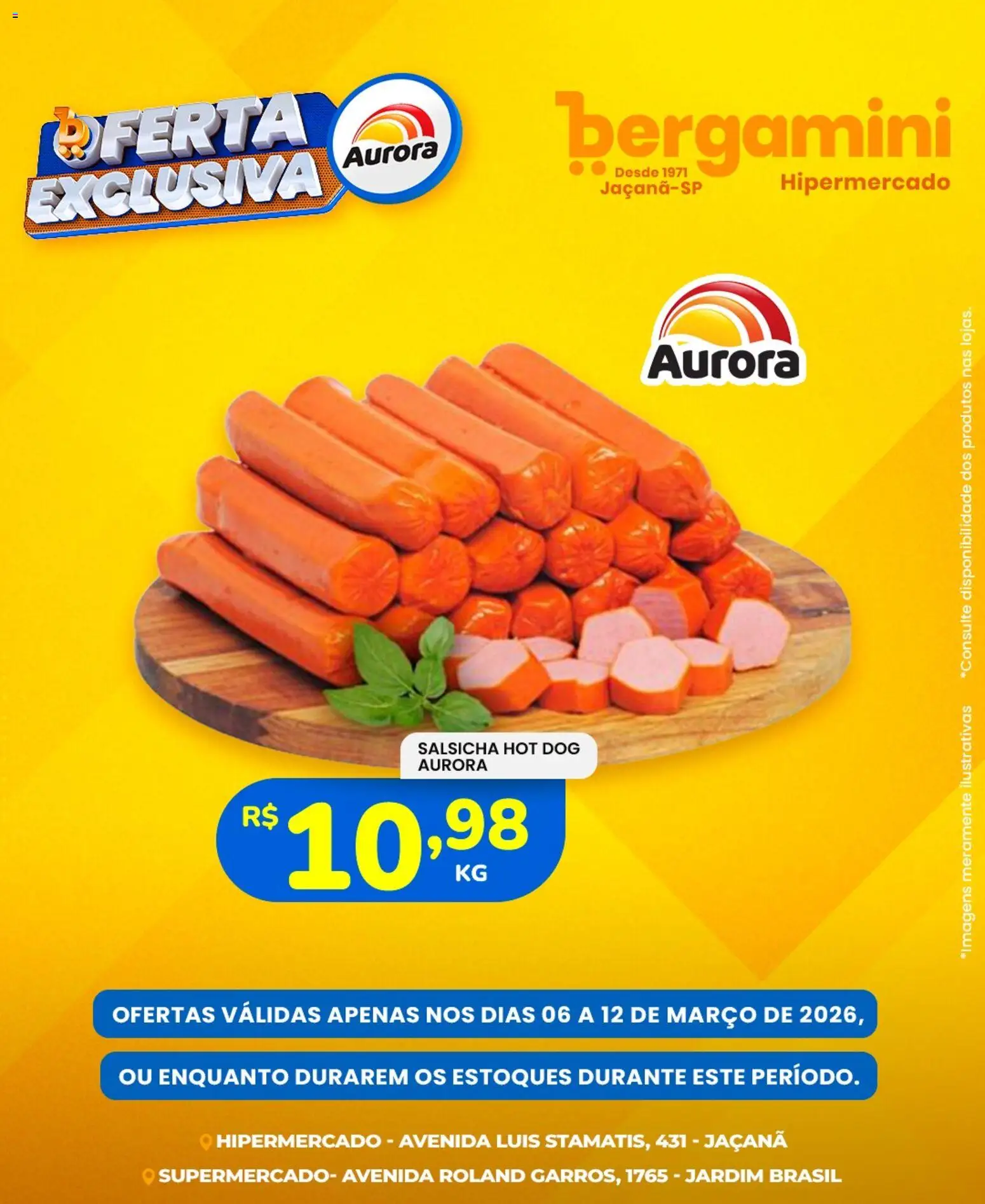 Pré-Visualização do folheto "Supermercado Bergamini ofertas Aurora" da loja Supermercado Bergamini válido a partir de 06/03/2026