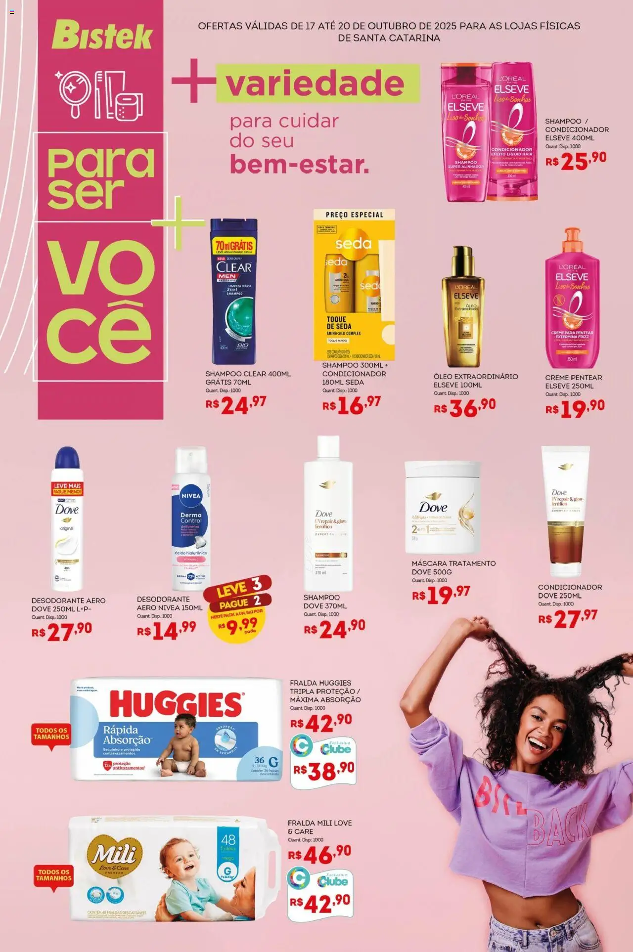 Bistek Supermercados folheto "Ofertas Perfumaria" válido a partir de 17/10/2025 - número de página 1