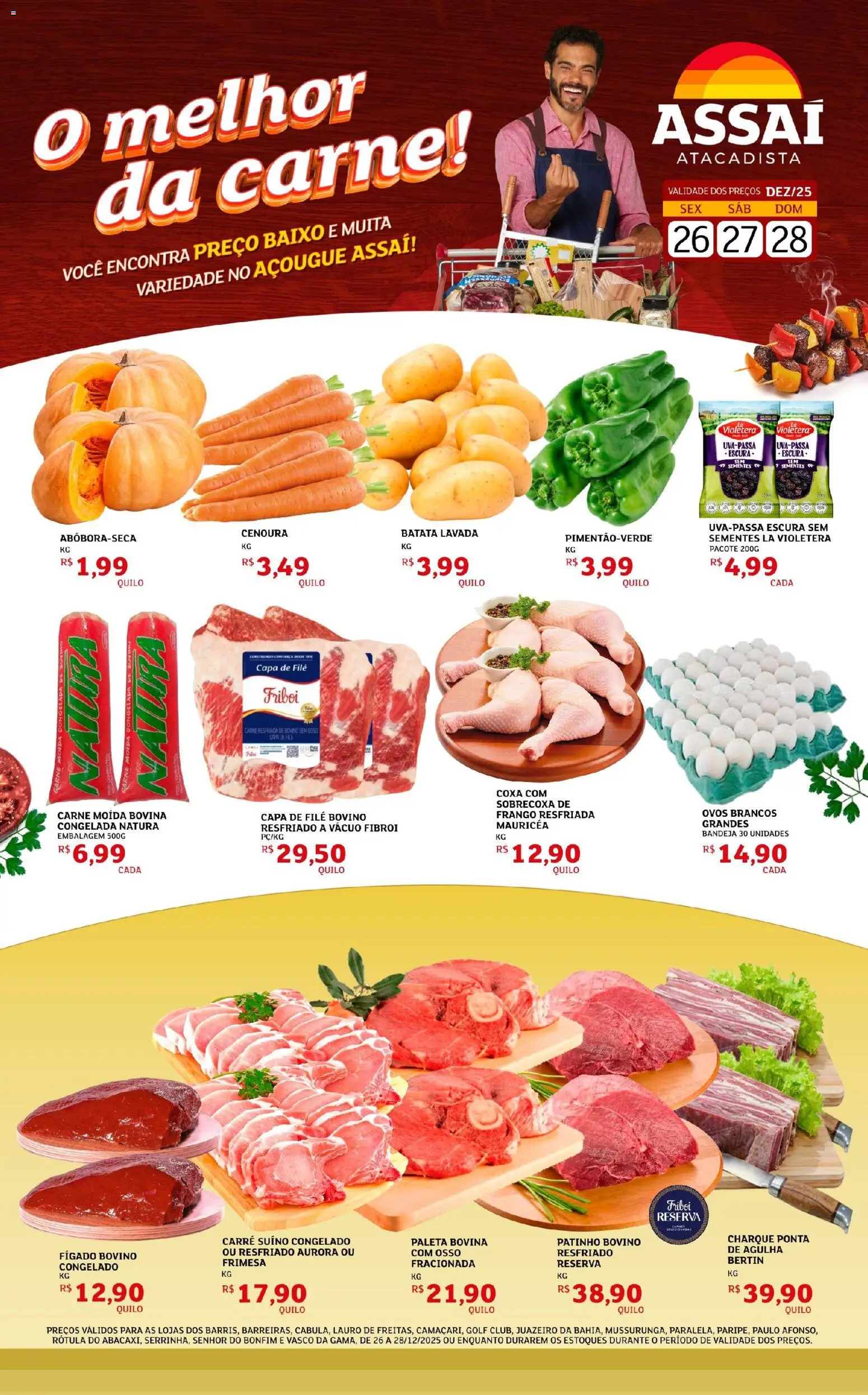 Pré-Visualização do folheto "Encarte - BA" da loja Assaí Atacadista válido a partir de 26/12/2025