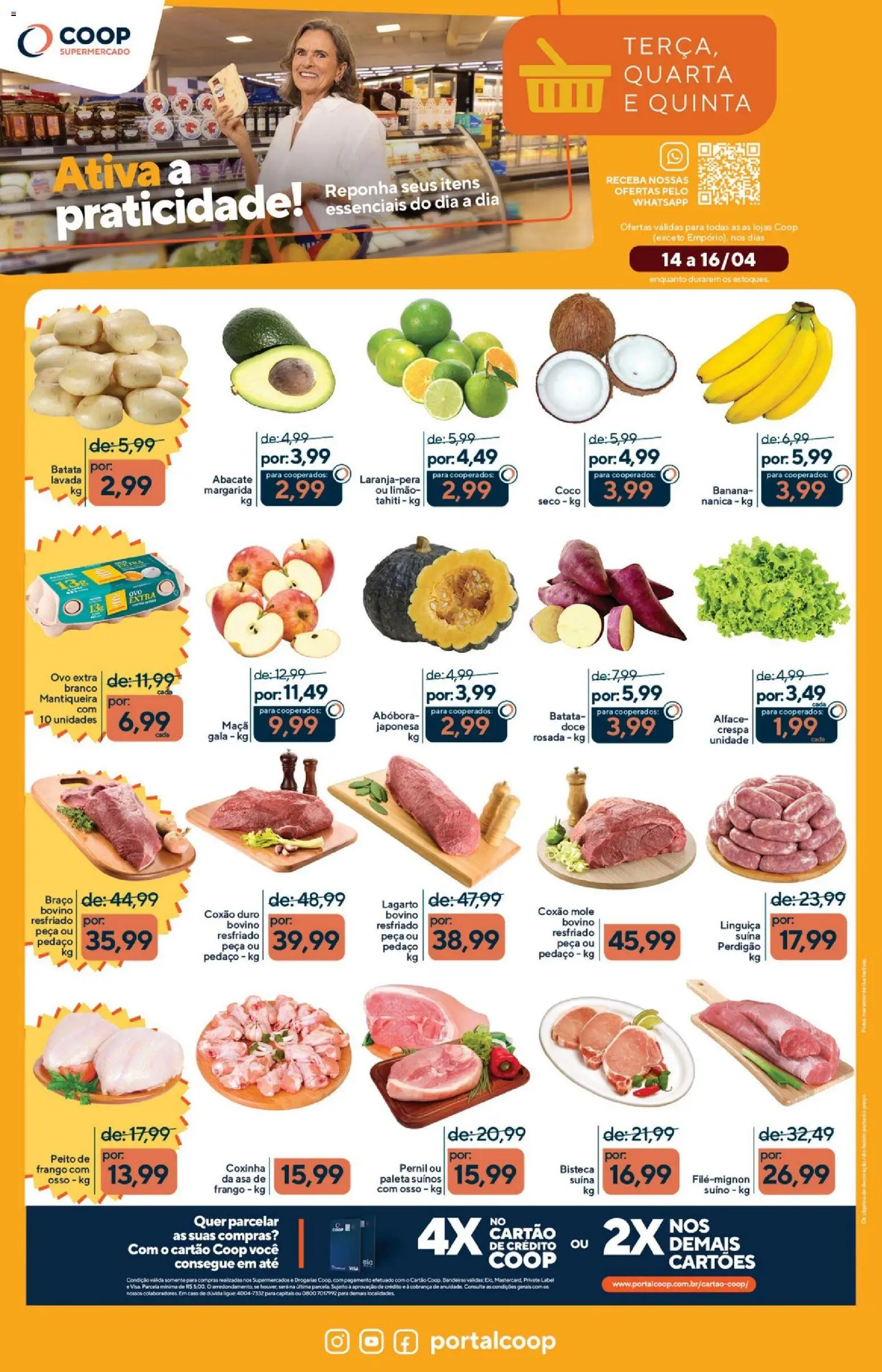 Pré-Visualização do folheto "Coop ofertas Terça, Quarta e Quinta" da loja Coop válido a partir de 14/04/2026