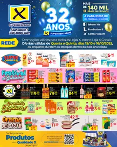 Pré-Visualização do folheto "Ofertas da semana" da loja X Supermercados válido a partir de 15/10/2025