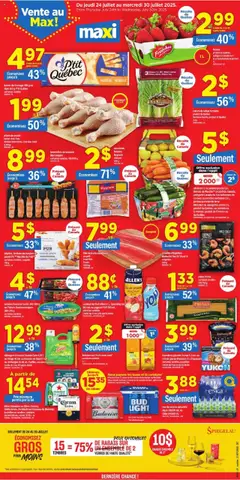 Preview of leaflet Weekly flyer / circulaire from shop Maxi is valid from Jul 24, 2025
