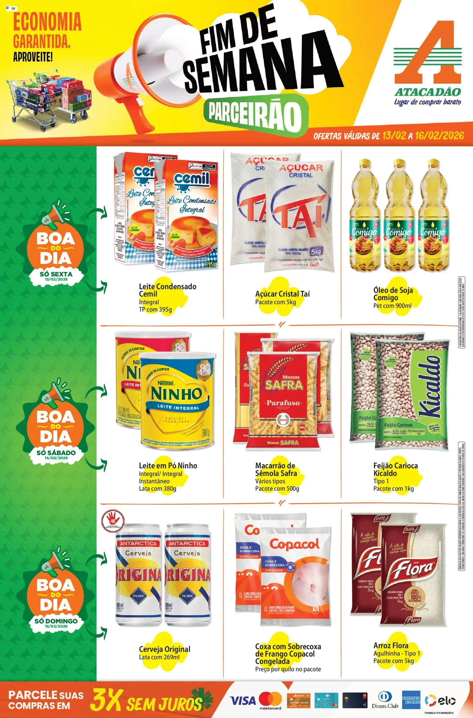 Pré-Visualização do folheto "Ofertas - DF" da loja Atacadão válido a partir de 13/02/2026