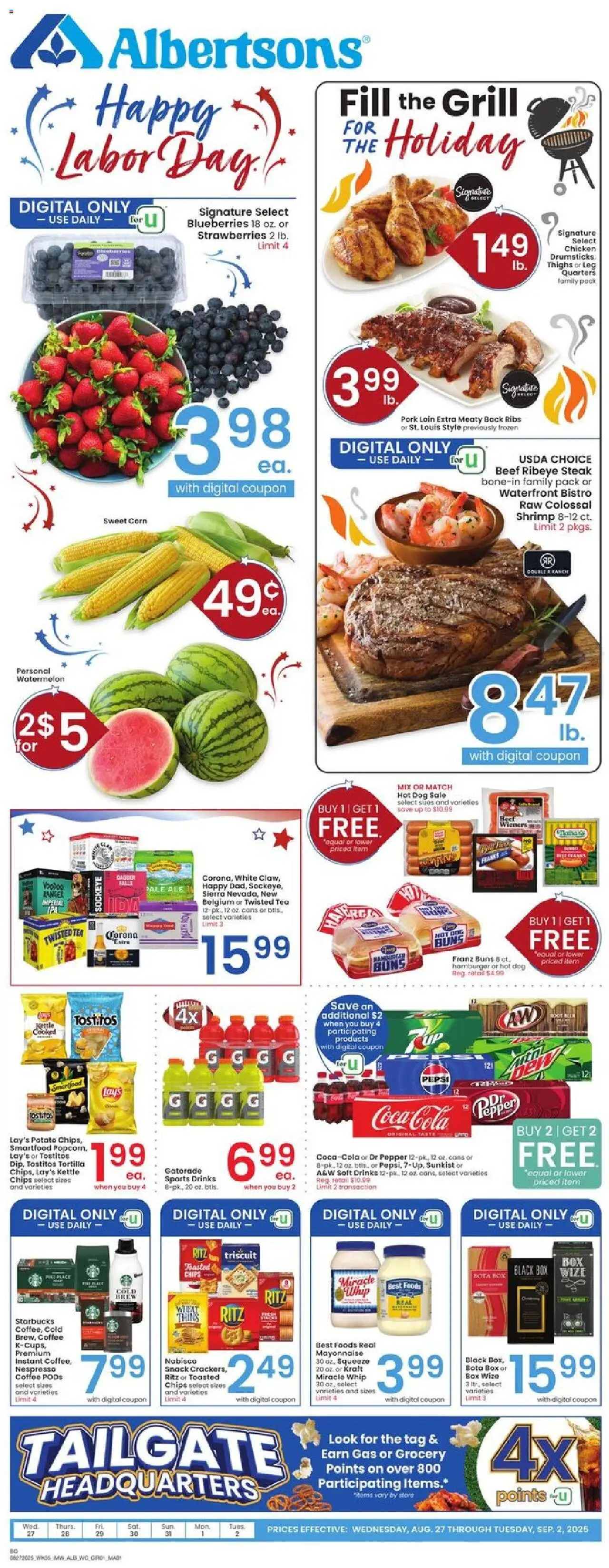 Albertsons Weekly Ad from 08/27/2025 - Flyer - Page number 1
