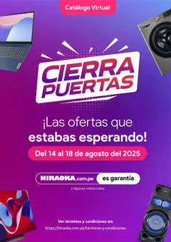 Vista previa de Catálogo de la tienda Hiraoka válido desde 14/08/2025